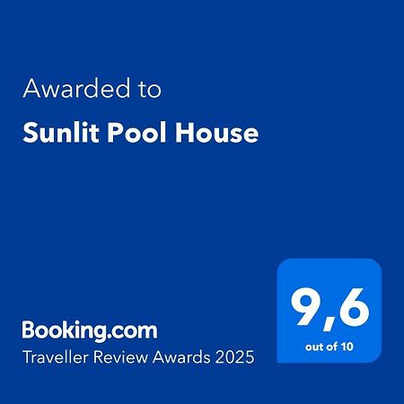 Villa Sunlit Pool House Posidhonía Esterno foto