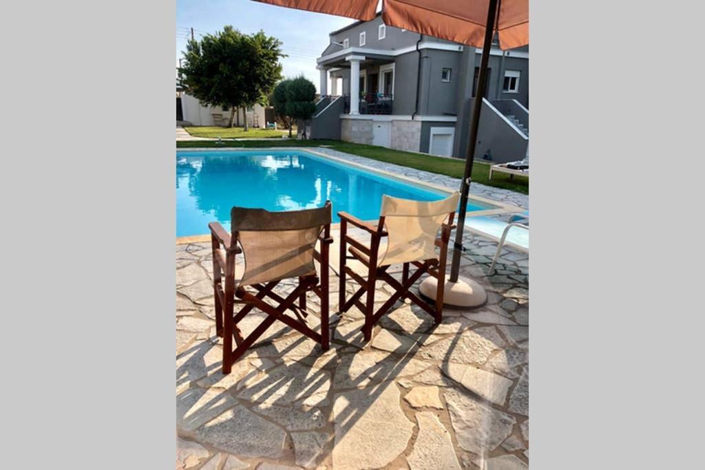 Villa Sunlit Pool House Posidhonía Esterno foto